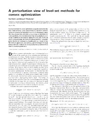A Perturbation View of Level-Set Methods for Convex Optimization