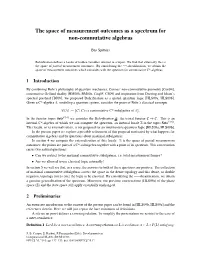The Space of Measurement Outcomes As a Spectrum for Non-Commutative Algebras