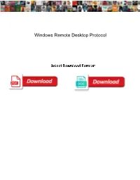 Windows Remote Desktop Protocol