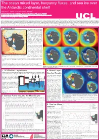3. CICE-Mixed Layer Model 4. Mixed Layer/ Sea Ice Results 5. Surface