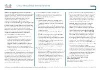 Cisco Nexus 5000 Series Switches At-A-Glance