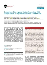Comparison of Two Types of Fixation for Proximal Tibial Epiphysiodesis: an Experimental Study in a Rabbit Model