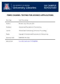 Fibre Channel Testing for Avionics Applications