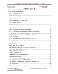 Firearm & Toolmark Quality Procedure Manual