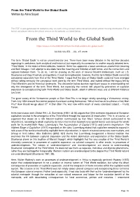 From the Third World to the Global South Written by Alina Sajed