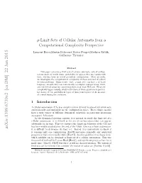 Μ-Limit Sets of Cellular Automata from a Computational Complexity