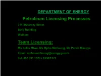 Petroleum Licensing Processes