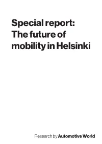 Special Report: the Future of Mobility in Helsinki