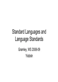 Standard Languages and Language Standards