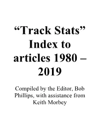 Track Stats Index