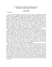 1 an Adversity Passive Analysis of Early Sesotho
