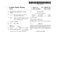 (12) United States Patent (10) Patent No.: US 7,182,967 B1 Sturdy (45) Date of Patent: Feb