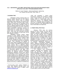 17A.1 SUBTROPICAL CYCLONES: OPERATIONAL PRACTICES and ANALYSIS METHODS APPLIED at the JOINT TYPHOON WARNING CENTER Matthew E. K