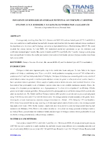 Influence of Seed Size on Storage Potential of Chickpea Varieties