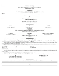 NEWMARK GROUP, INC. (Exact Name of Registrant As Specified in Its Charter)