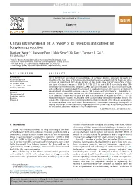 China's Unconventional Oil: a Review of Its Resources and Outlook for Long-Term Production
