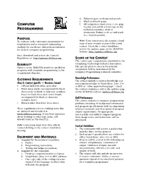 Computer Programming