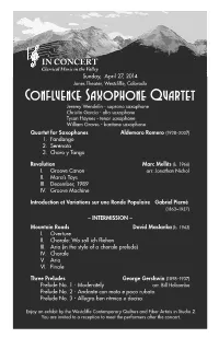 Confluence Saxophone Quartet