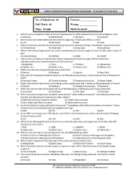 No. of Questions: 40 Correct: ______Full Mark: 40 Wrong: ______