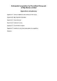 Poundland/99P: Provisional Findings Report