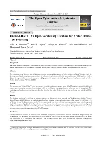 The Open Cybernetics & Systemics Journal
