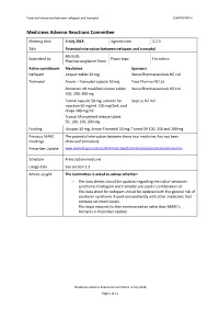 3.2.3 Potential Interaction Between Nefopam and Tramadol