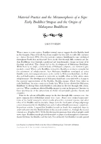 Early Buddhist Stupas and the Origin of Mahayana Buddhism