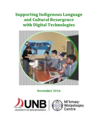 Supporting Indigenous Language and Cultural Resurgence with Digital Technologies