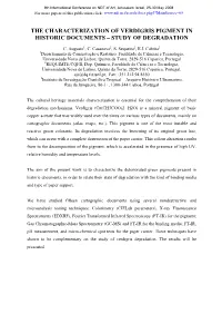 The Characterization of Verdigris Pigment in Historic Documents – Study of Degradation