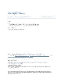 The Destructive Narcissistic Pattern