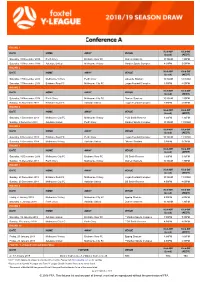 © 2018 FFA. This Fixtures List and Any Part of Thereof, Must Not Be Reproduced Without the Permission of FFA