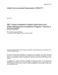 38411-043: Machhagaon Subproject Initial Environmental Examination