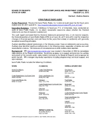 Board of Regents Audit/Compliance And
