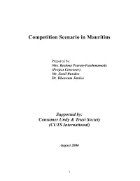 Competition Scenario in Mauritius