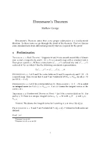 Ehresmann's Theorem
