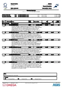 Extended Start List 拡張スタートリスト / Liste De Départ Détaillée