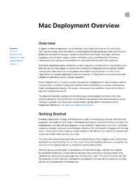 Mac Deployment Overview