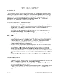 NIH Public Access Policy Implications