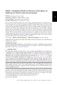SMAC: a Simplified Model of Attention and Capture in Multi-Device Desk-Centric Environments