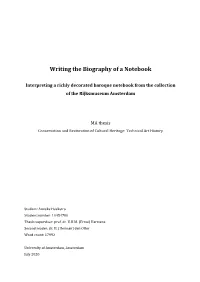 Writing the Biography of a Notebook