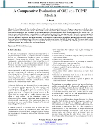 A Comparative Evaluation of OSI and TCP/IP Models