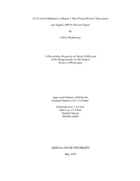 ALS Linked Mutations in Matrin 3 Alter Protein-Protein Interactions And