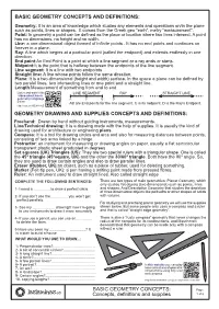 Basic Geometry Concepts and Definitions