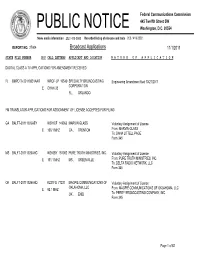 Broadcast Applications 11/1/2011