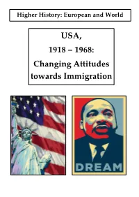 Changing Attitudes Towards Immigration in the 1920S