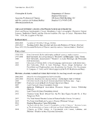 Christopher B. Krebs Department of Classics Stanford University
