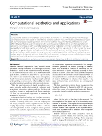 Computational Aesthetics and Applications Yihang Bo1, Jinhui Yu2 and Kang Zhang3*