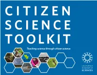 Teaching Science Through Citizen Science in This Toolkit