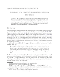 THE HEART of a COMBINATORIAL MODEL CATEGORY Introduction