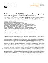 The Nexus Solutions Tool (NEST): an Open Platform for Optimizing Multi-Scale Energy-Water-Land System Transformations